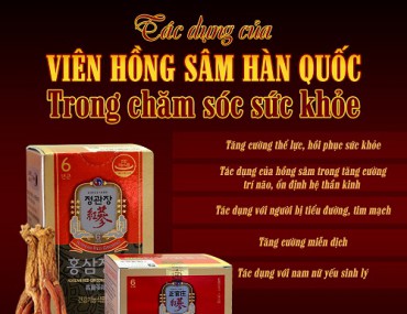 Tác dụng và cách dùng viên hồng sâm Hàn Quốc