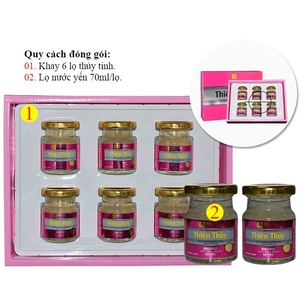 Nước yến sào Thiên Thủy có đường vị sen loại 6 lọ-Y077 A3