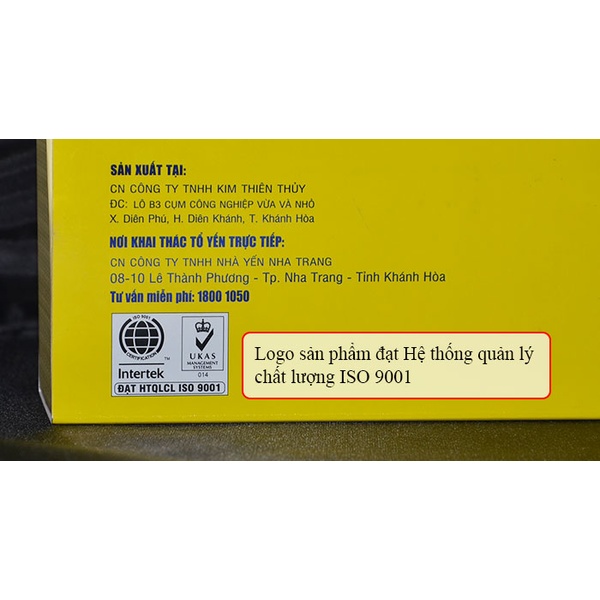 Nước yến sào Thiên Thủy vị lá dứa loại 6 lọ-Y075 A5