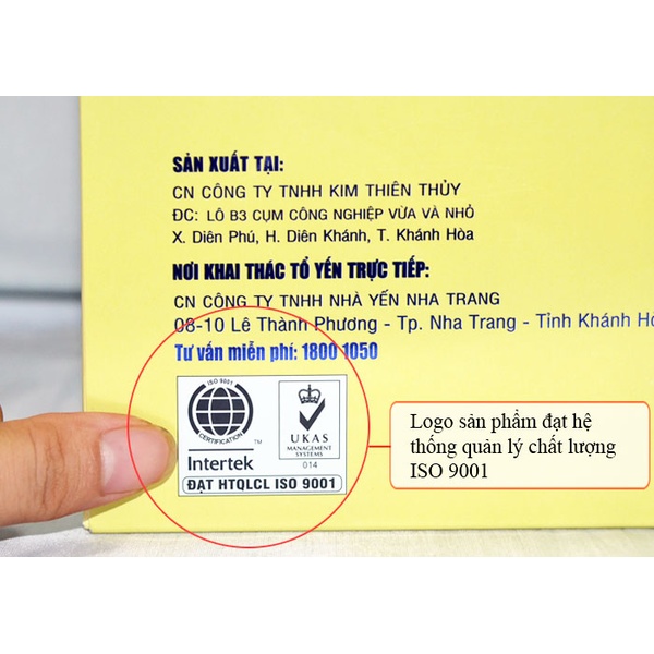 Nước yến sào Thiên Thủy không đường  vị lá dứa loại 6 lọ-Y076 A4