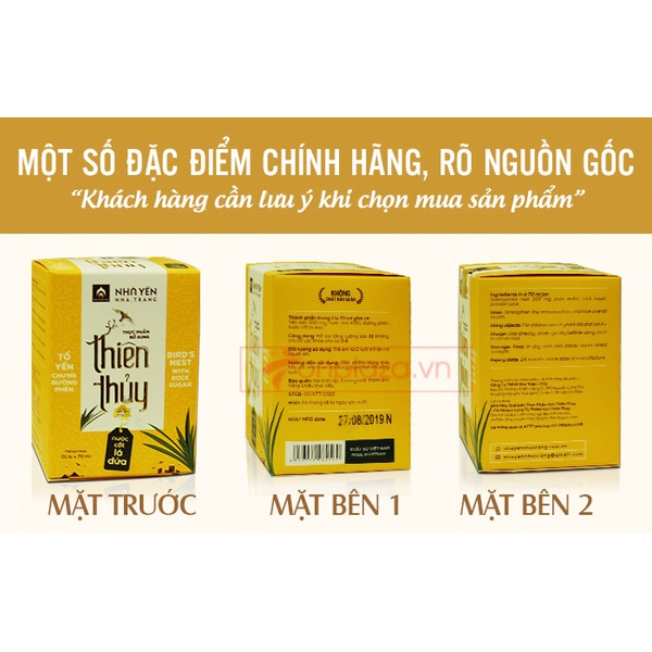 Nước yến sào Thiên Thủy có đường vị lá dứa loại 1 lọ -Y079 A6