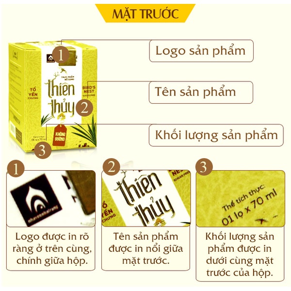 Nước yến sào Thiên Thủy không đường vị lá dứa loại 1 lọ-Y080 A4