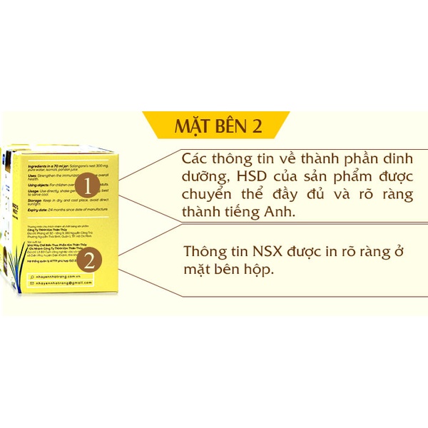 Nước yến sào Thiên Thủy không đường vị lá dứa loại 1 lọ-Y080 A6