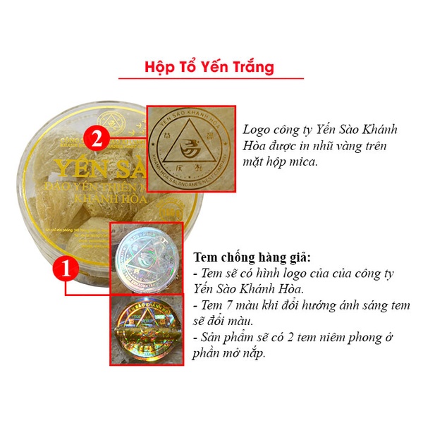 Yến nguyên tổ Khánh Hòa hộp 100g TP4-Y004 A4