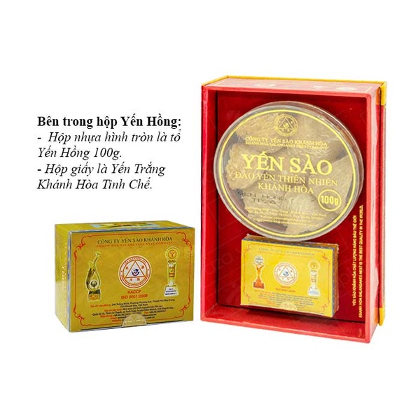 Yến hồng nguyên chiếc Khánh Hòa hộp 100g-Y006 A2