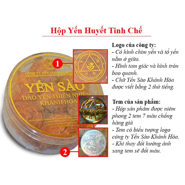 Yến hồng nguyên chiếc Khánh Hòa hộp 100g-Y007 A4