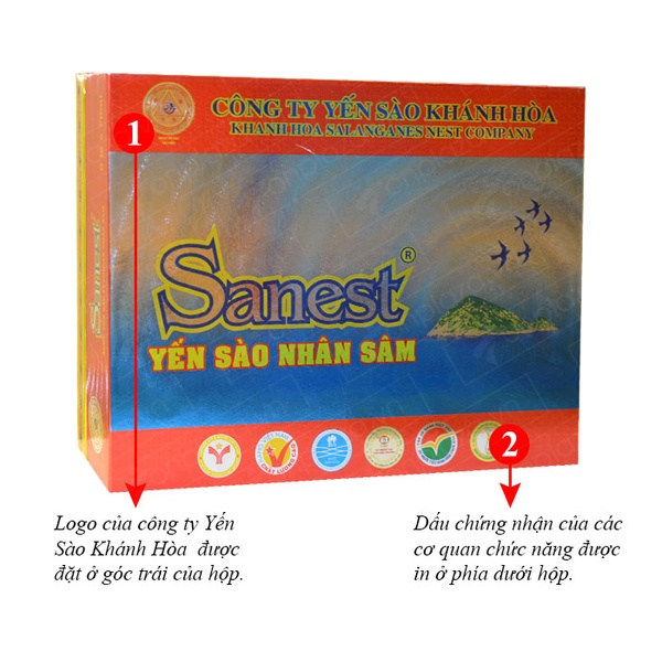 Nước yến sanest nhân sâm (6 lọ/h)-Y068 A5
