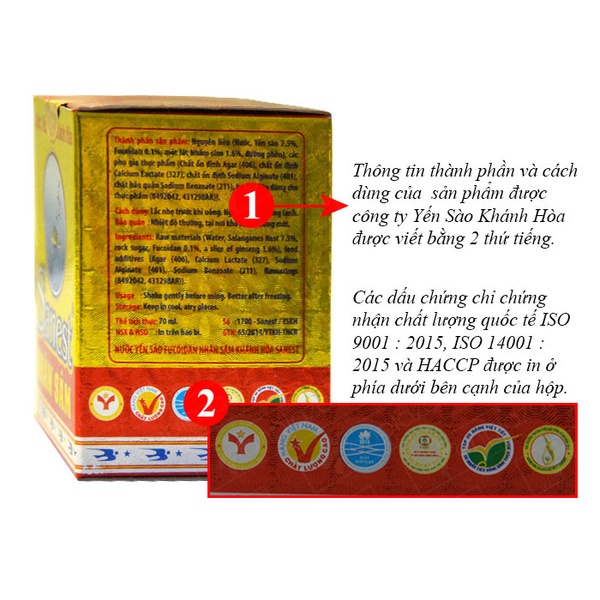 Nước yến sanest nhân sâm 70ml 1 lọ-Y031-A3