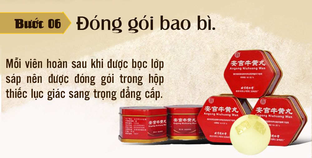 An cung ngưu hộp thiếc đỏ 1 viên