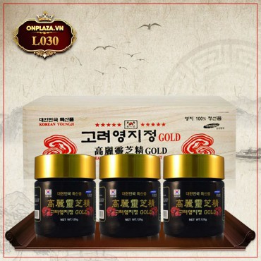 Cao Linh Chi Hàn Quốc cao cấp loại 3 lọ hộp gỗ Trắng Gold L030