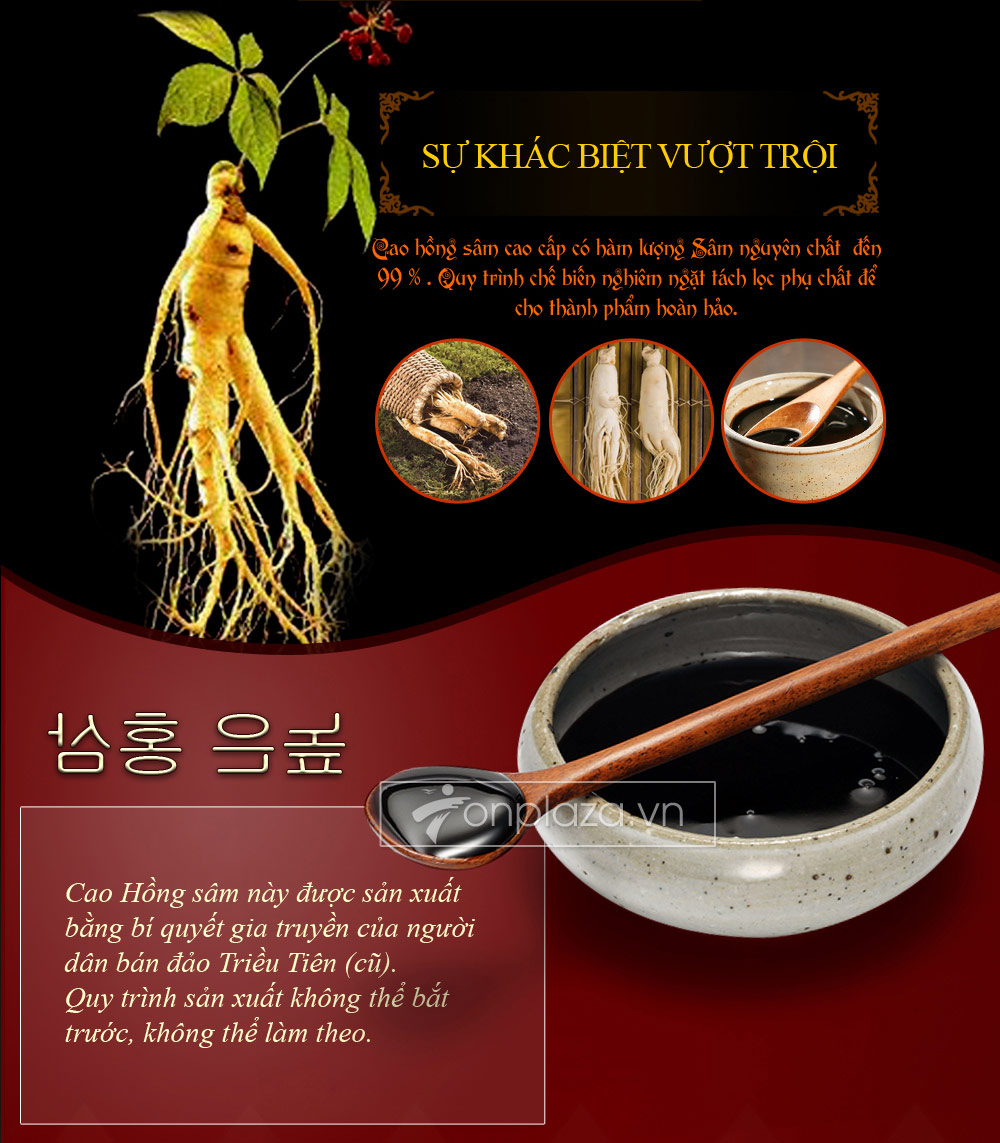 Cao hồng sâm 6 năm tuổi Hàn Quốc hộp 3 lọ NS040-6