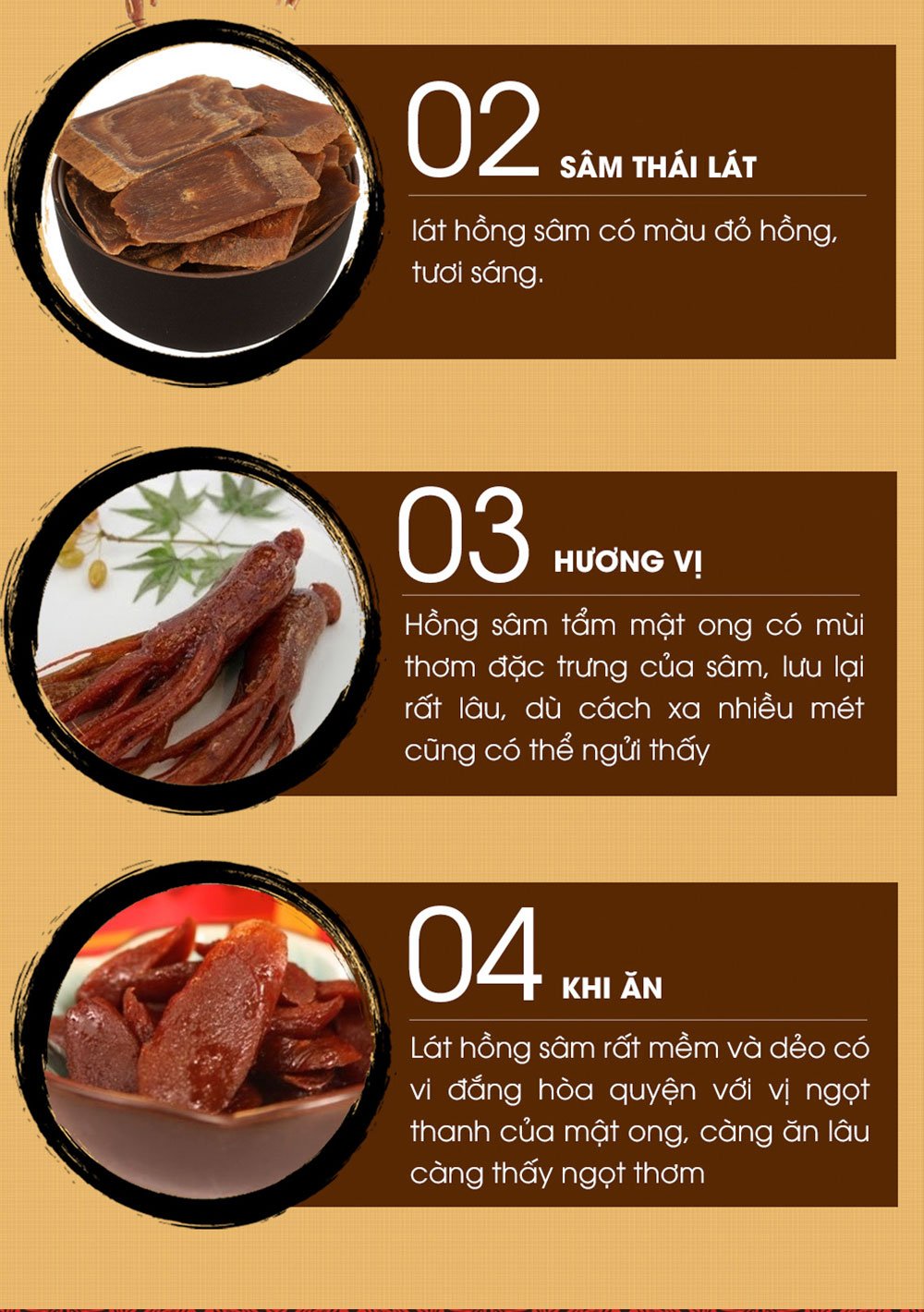 Hồng sâm nguyên củ Hàn Quốc tẩm mật ong 200g (8 củ) NS090