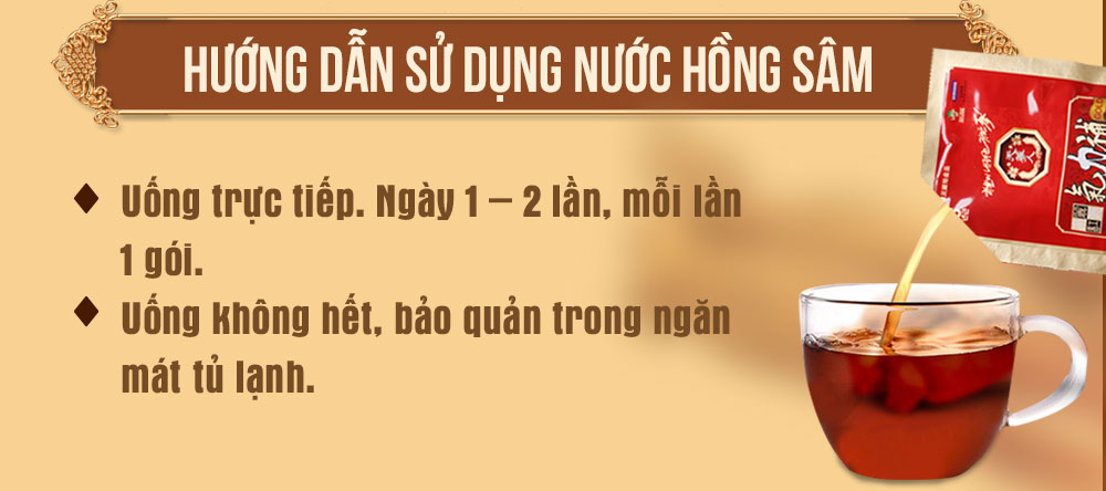 Nước ép hồng sâm Hàn Quốc 6 năm tuổi hộp 30 gói NS046-12