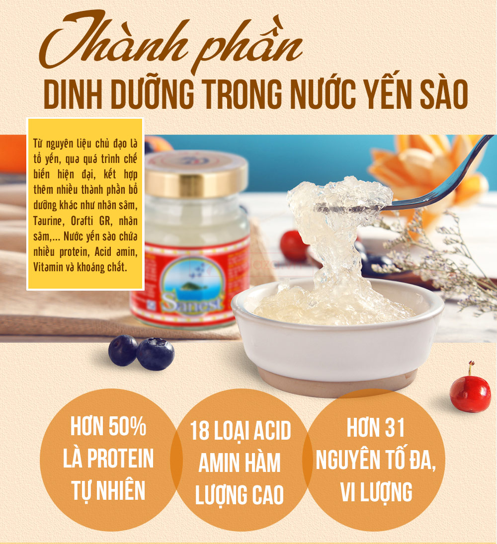 Nước yến sanest nhân sâm 70ml 1 lọ