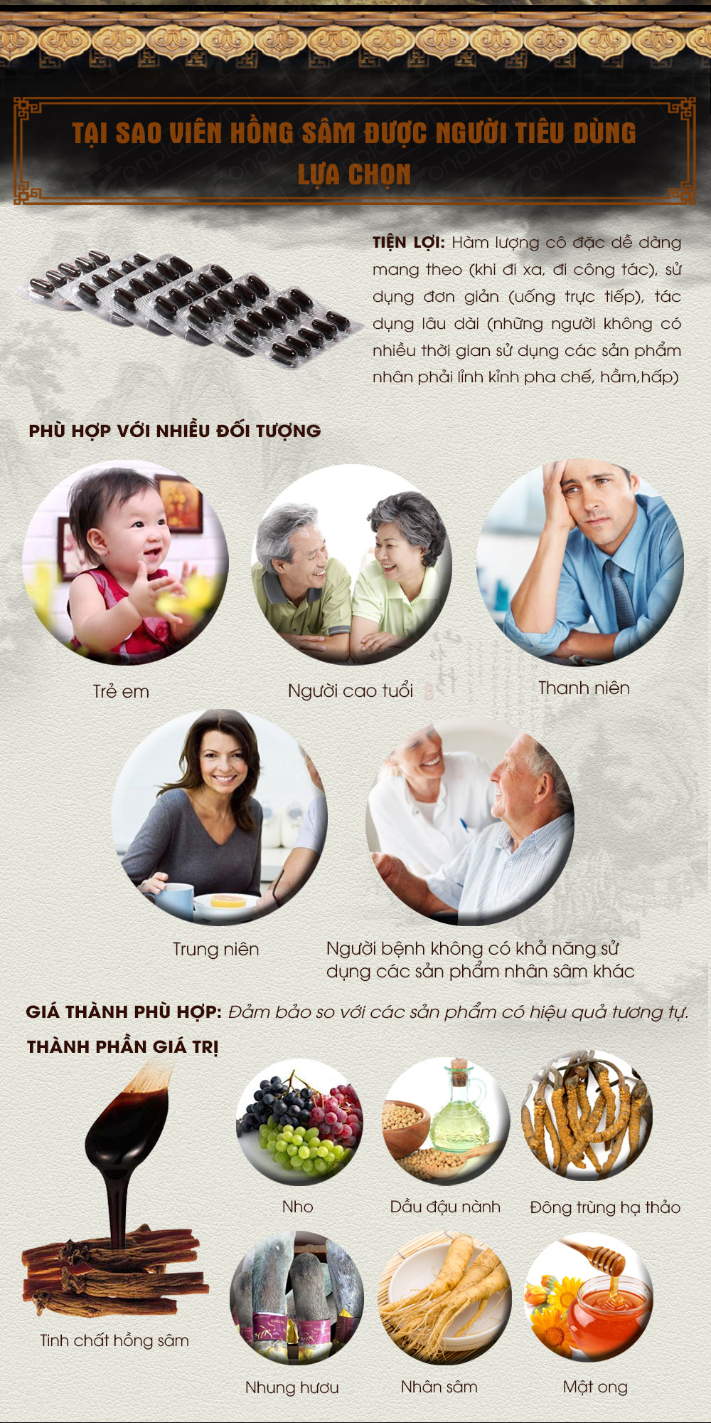 Viên nang nhân sâm linh chi cao cấp hộp 120 viên NS101