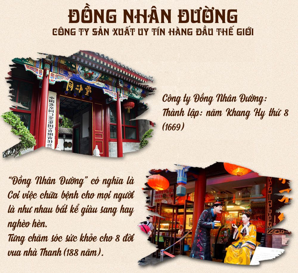 An cung ngưu hoàng hoàn đai vàng Trung Quốc Đồng Nhân Đường hôp quà biếu A006 3