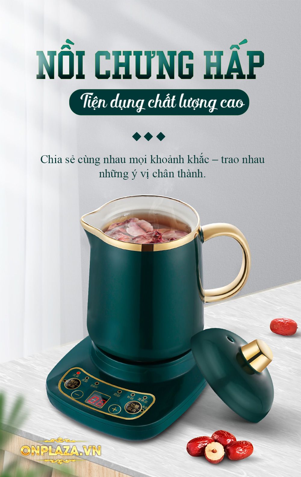Nồi trưng yến đa năng gốm sứ cao cấp 01