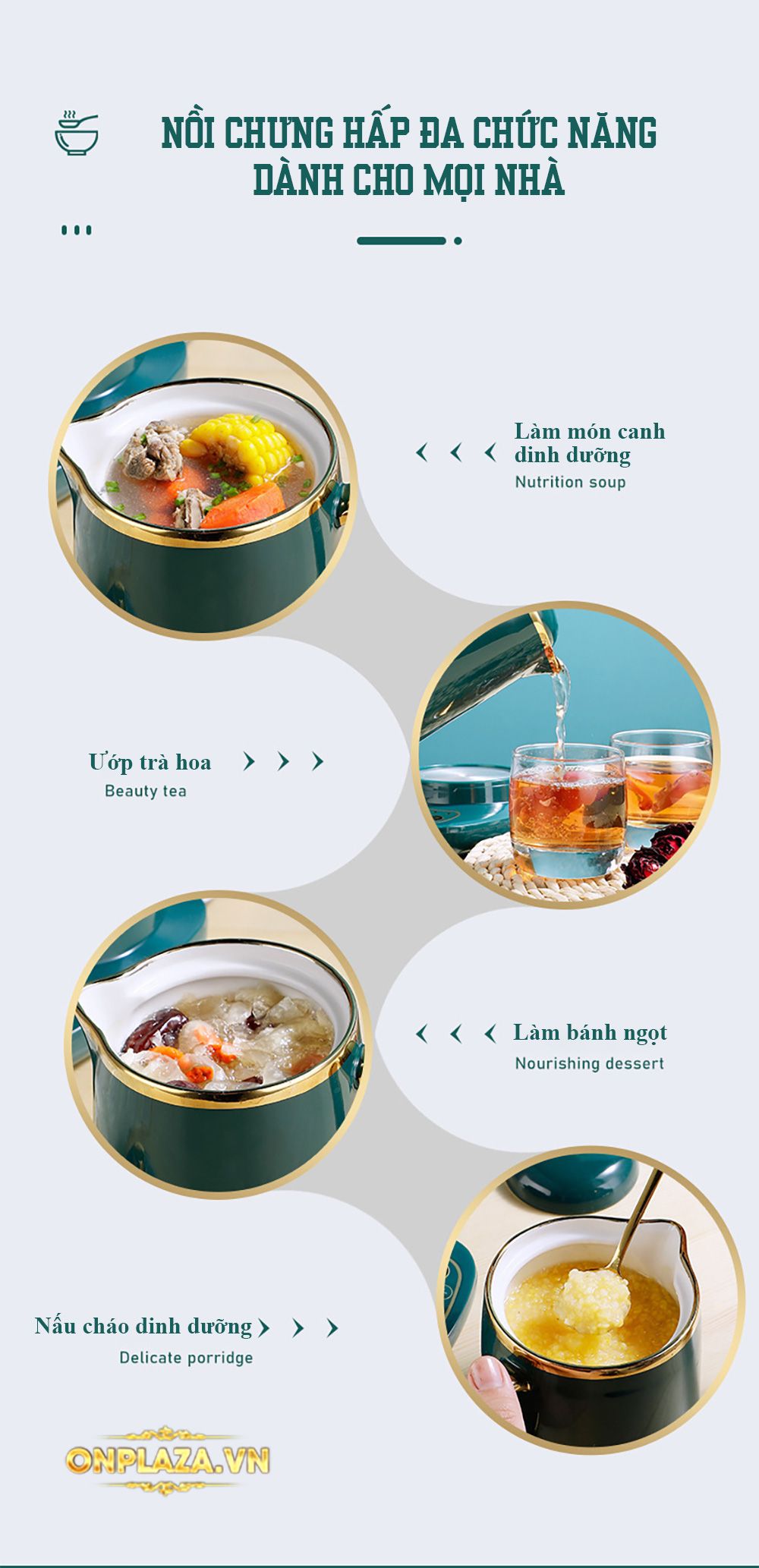 Nồi trưng yến đa năng gốm sứ cao cấp 03