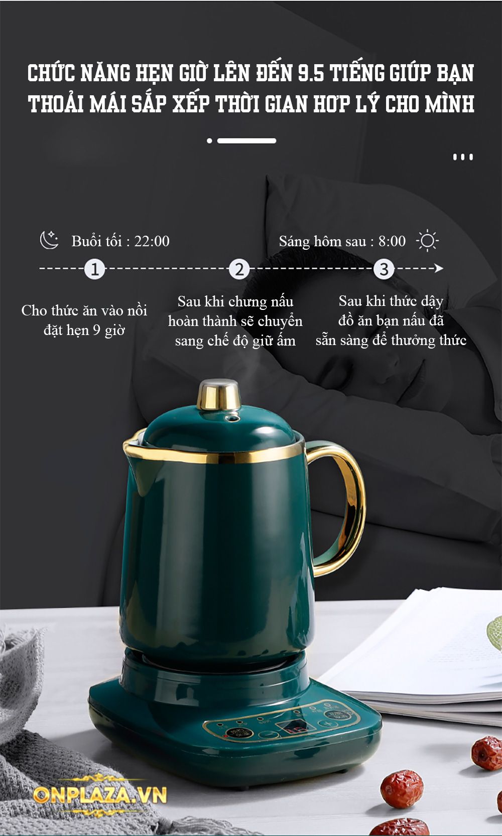 Nồi trưng yến đa năng gốm sứ cao cấp 07