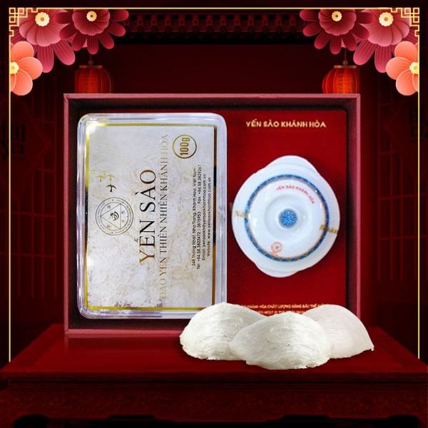Quà biếu yến trắng tinh chế Khánh Hòa quà tặng 100g (H014G) Y017