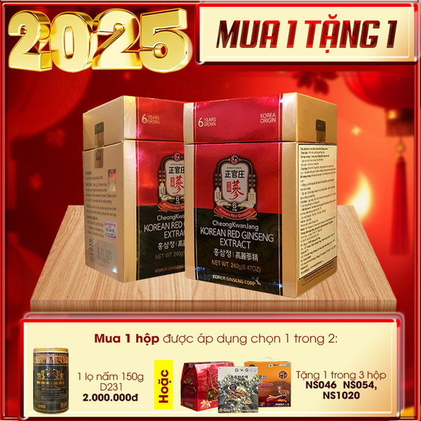 Hộp quà Cao Hồng Sâm Chính Phủ KGC Global Extract Lọ 240g NS450