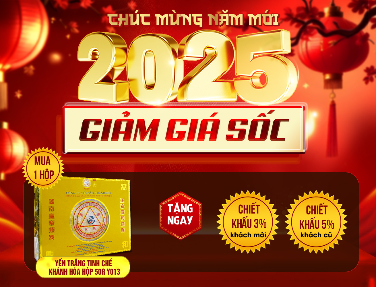 Quà biếu yến trắng tinh chế cao cấp Khánh Hòa hộp 50g (H015) Y013
