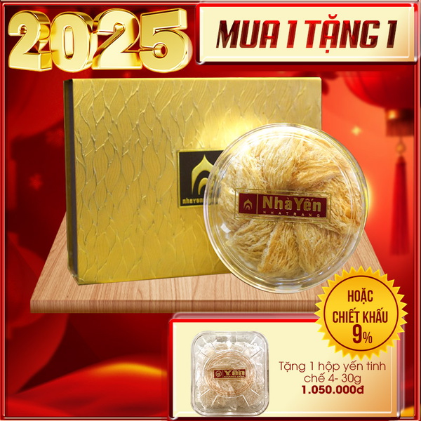 Hộp quà biếu tổ yến hồng sơ chế cao cấp thượng hạng (100g/hộp) Y073