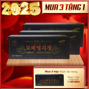 Cao Linh Chi Hàn Quốc cao cấp loại 3 lọ hộp gỗ đen Gold L029