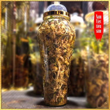 Bình ngâm rượu sâm Việt Nam 41L – 14kg sâm tươi - 27l rượu trắng