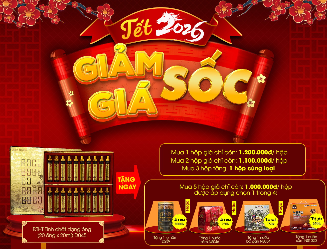 Tinh Chất Đông Trùng Hạ Thảo Hàn Quốc cao cấp Dạng Ống D045