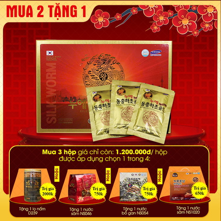 Nước đông trùng hạ thảo 60 gói Gold King Kangwa Hàn Quốc D241