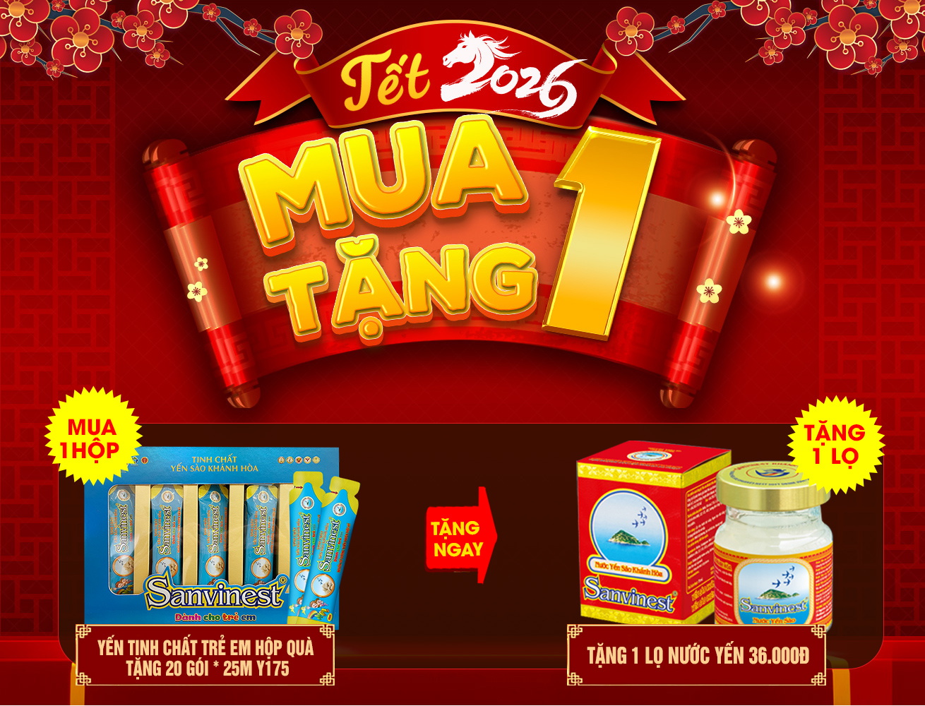 Yến tinh chất trẻ em hộp quà tặng 15 gói Y175