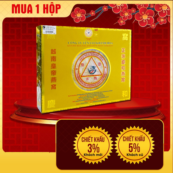Quà biếu yến trắng tinh chế cao cấp Khánh Hòa hộp 50g (H015) Y013