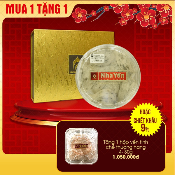Yến trắng thô thượng hạng Nhà yến Nha Trang (100g/hộp) - Y065