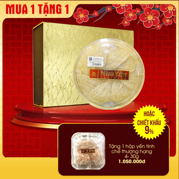 Quà biếu thượng hạng Tổ yến trắng sơ chế Nhà Yến hộp 100g Y067