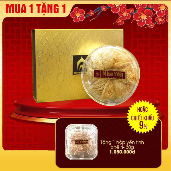 Hộp quà biếu tổ yến hồng sơ chế cao cấp thượng hạng (100g/hộp) Y073
