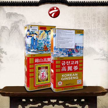 Hồng sâm củ khô 6 năm hộp thiếc 20 củ 600g - NS925