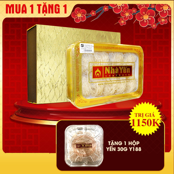 Hộp quà biếu yến trắng tinh chế thương hạng loại 1 (100g) Y062