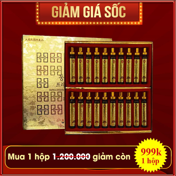 Hộp quà biếu cao cấp tinh chất Đông trùng hạ thảo dạng ống Hàn Quốc D045