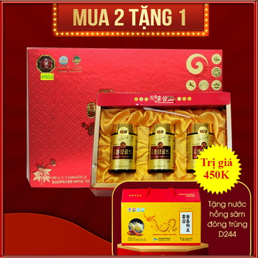 Cao hồng sâm 6 năm tuổi Hàn Quốc hộp 3 lọ NS040