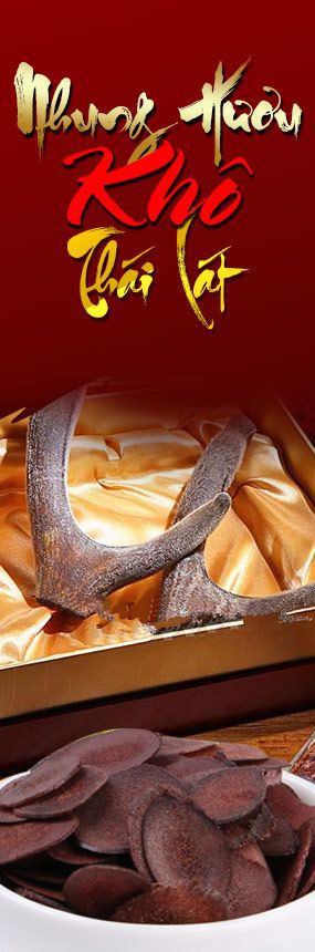 Nhung hươu khô thái lát