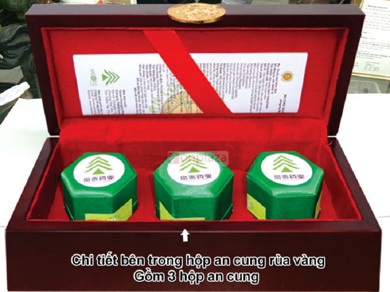 An cung ngưu Rùa Vàng hộp 3 viên