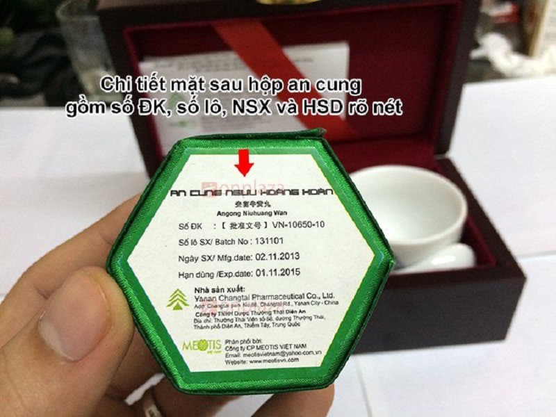 An cung ngưu Rùa Vàng hộp 3 viên