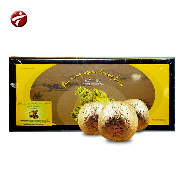 An cung ngưu Rùa Vàng hộp gỗ 3 viên