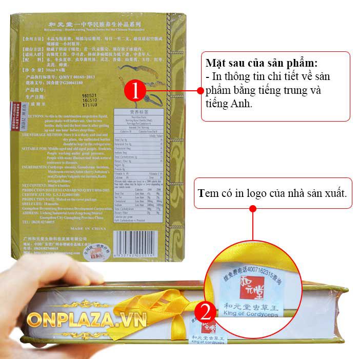 Đông Trùng Hạ Thảo Dạng Nước 3 Cô Tiên Hòa Nguyên Đường D016 3