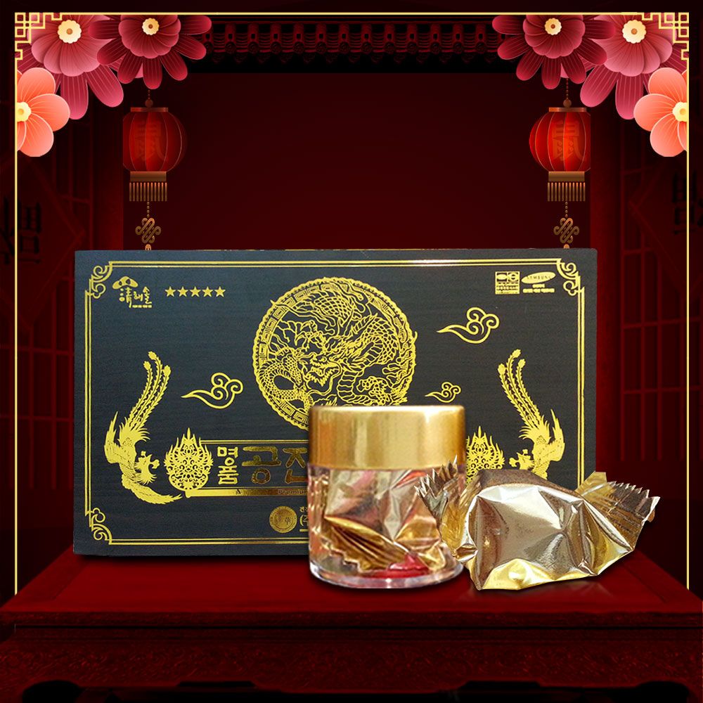 Đông trùng hạ thảo Hàn Quốc 60 viên hộp gỗ quà biếu cao cấp D023