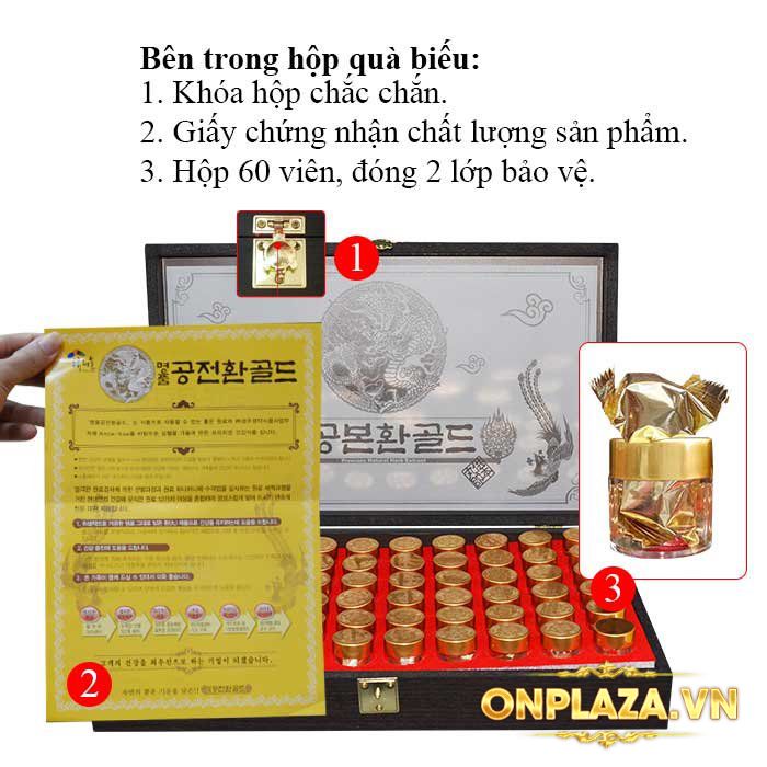 Đông trùng hạ thảo Hàn Quốc 60 viên hộp gỗ cao cấp D023 6