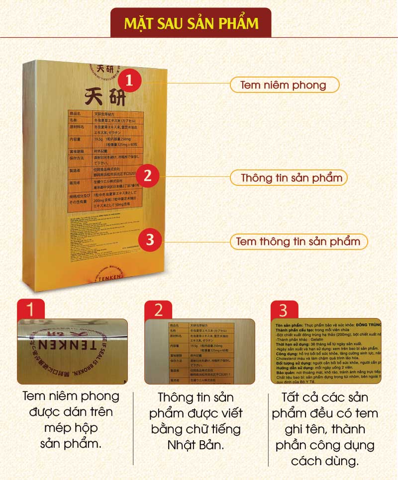 Viên đông trùng hạ thảo Nhật Bản Tenken D026 3