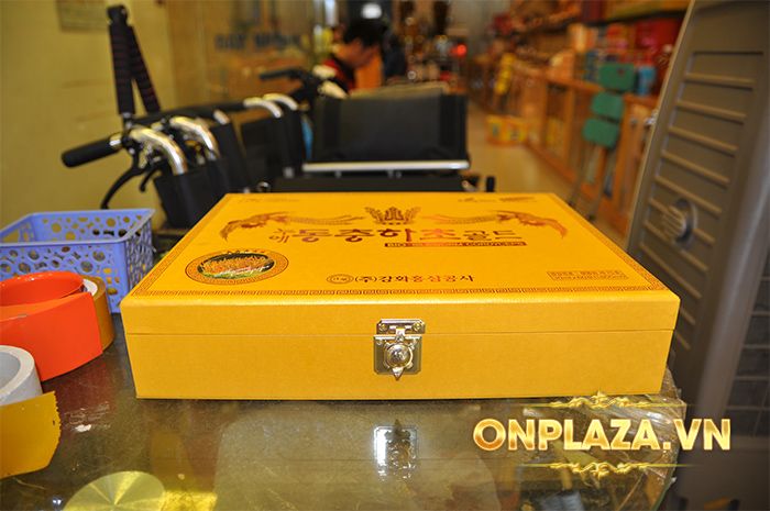 ​​ĐTHT hộp gỗ vàng 60 gói cao cấp D043 8