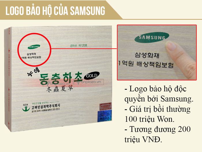 Đặc điểm nhận biết Đông trùng hạ thảo dạng gói của Hàn Quốc hiệu Sam sung hộp gỗ (60 gói) chính hãng D044 2